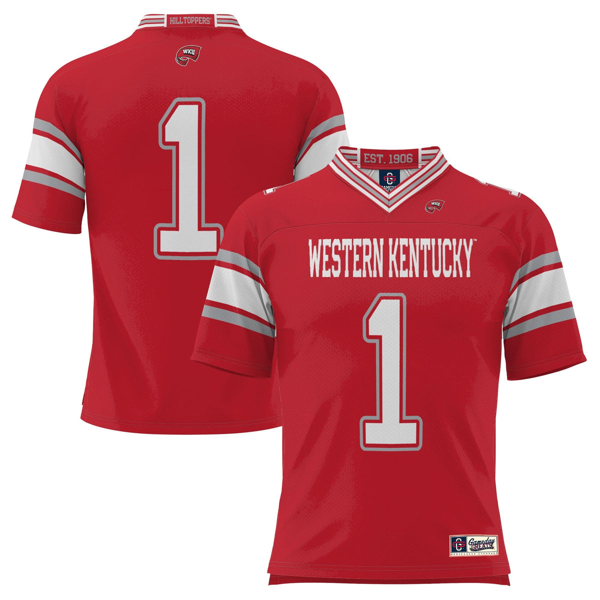 #1 Western Kentucky Hilltoppers Endzone Football Jersey - Red
