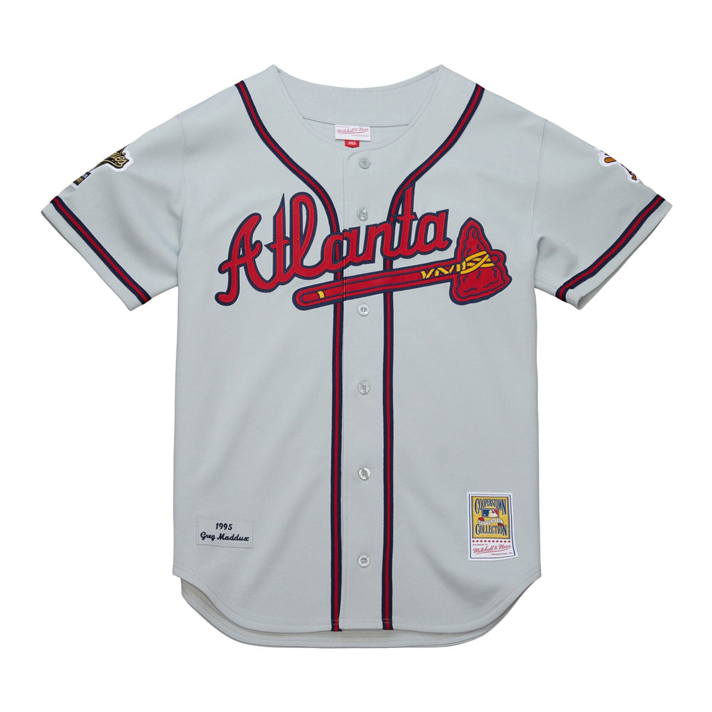 Atlanta Braves Greg Maddux Gray 1995 Throwback Baseball Jersey