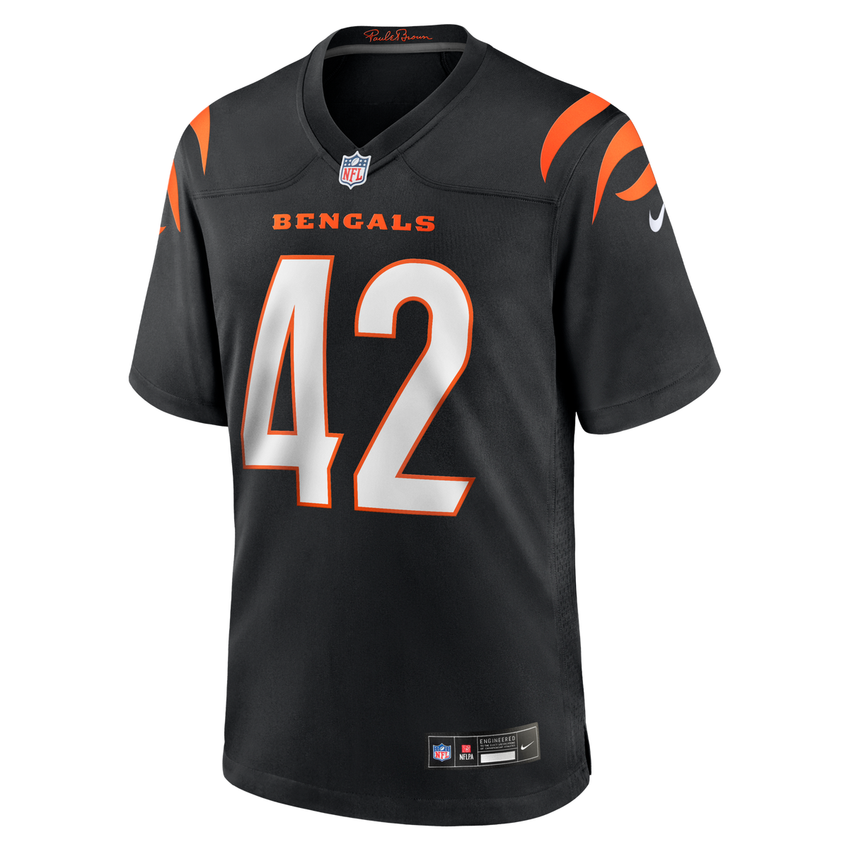 Cincinnati Bengals Oren Burks Black Team Game Football Jersey