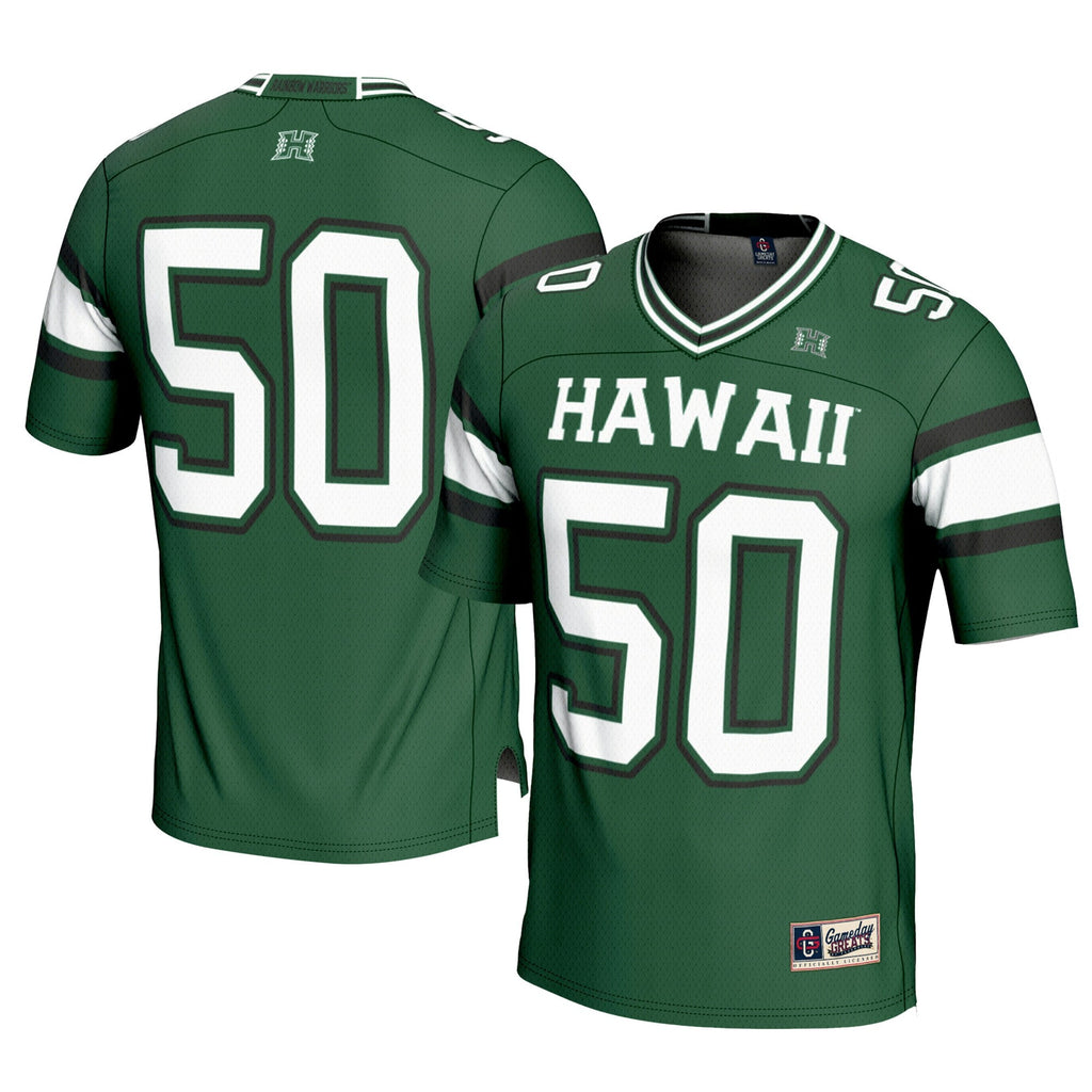 #1 Hawaii Rainbow Warriors Football Jersey - Green