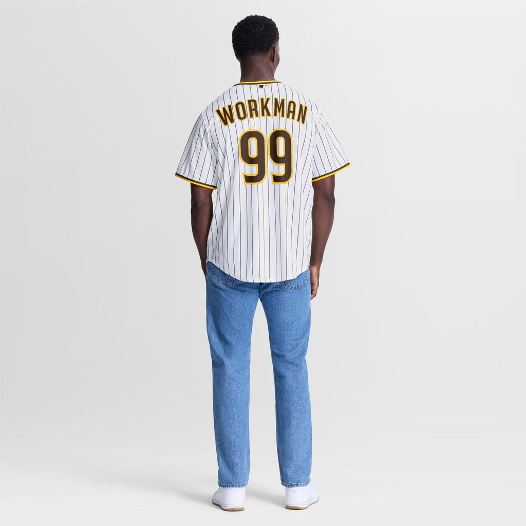 San Diego Padres Gage Workman White Home Replica Baseball Jersey