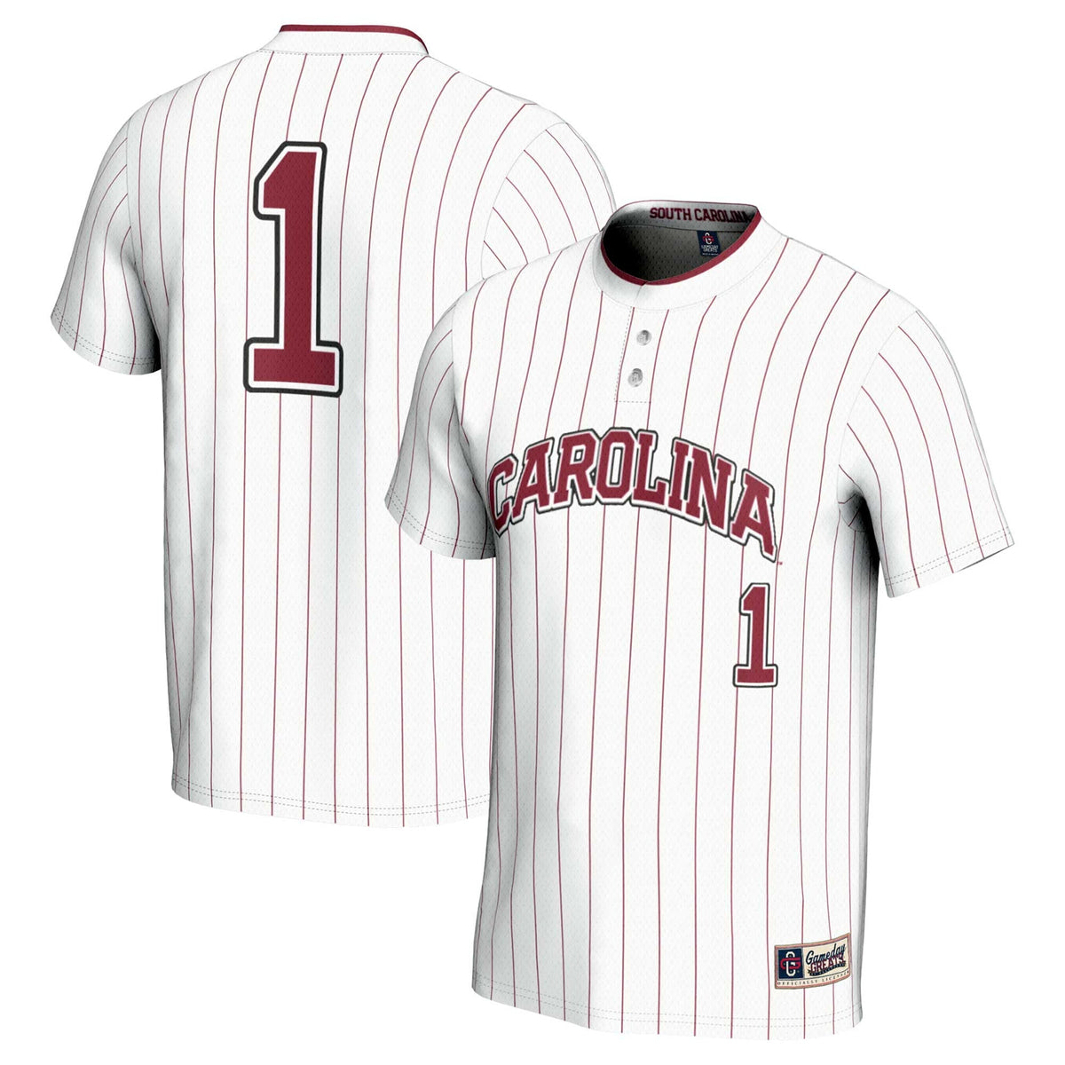 #1 South Carolina Gamecocks Lightweight Softball Jersey - White