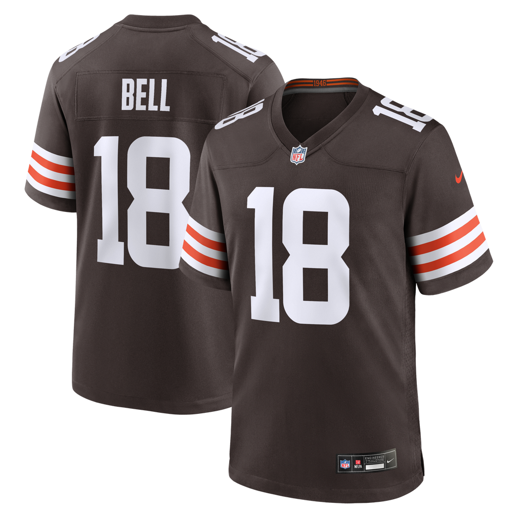 Cleveland Browns David Bell Brown Game Football Jersey