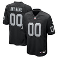 Las Vegas Raiders Black Custom Game Football Jersey