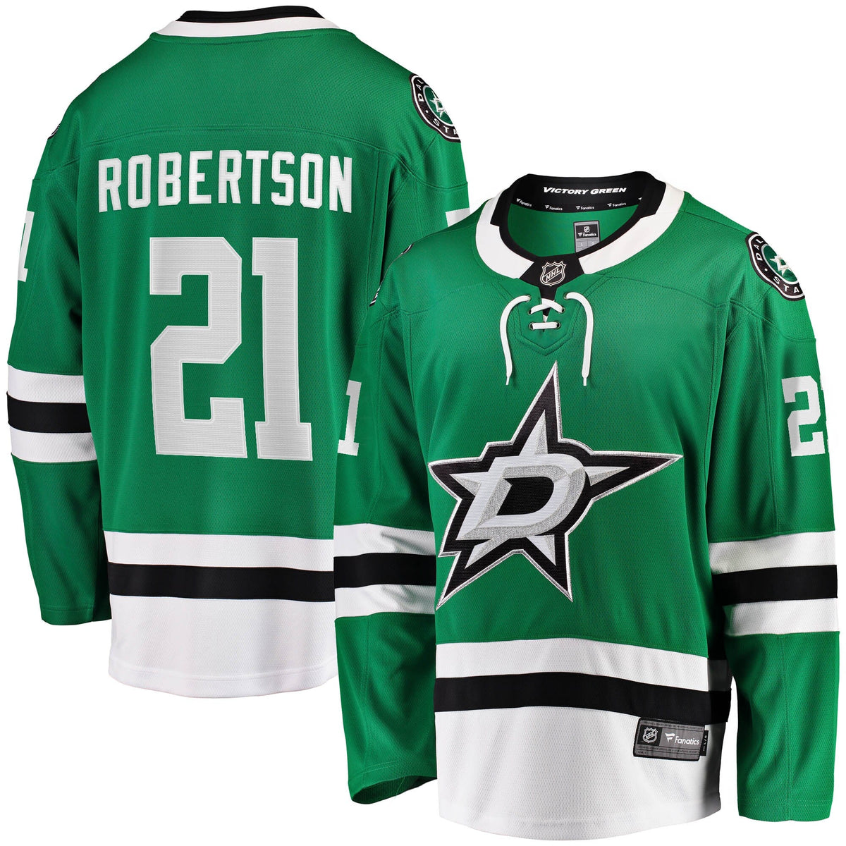 Dallas Stars Jason Robertson Kelly Green Home Breakaway Replica Hockey Jersey