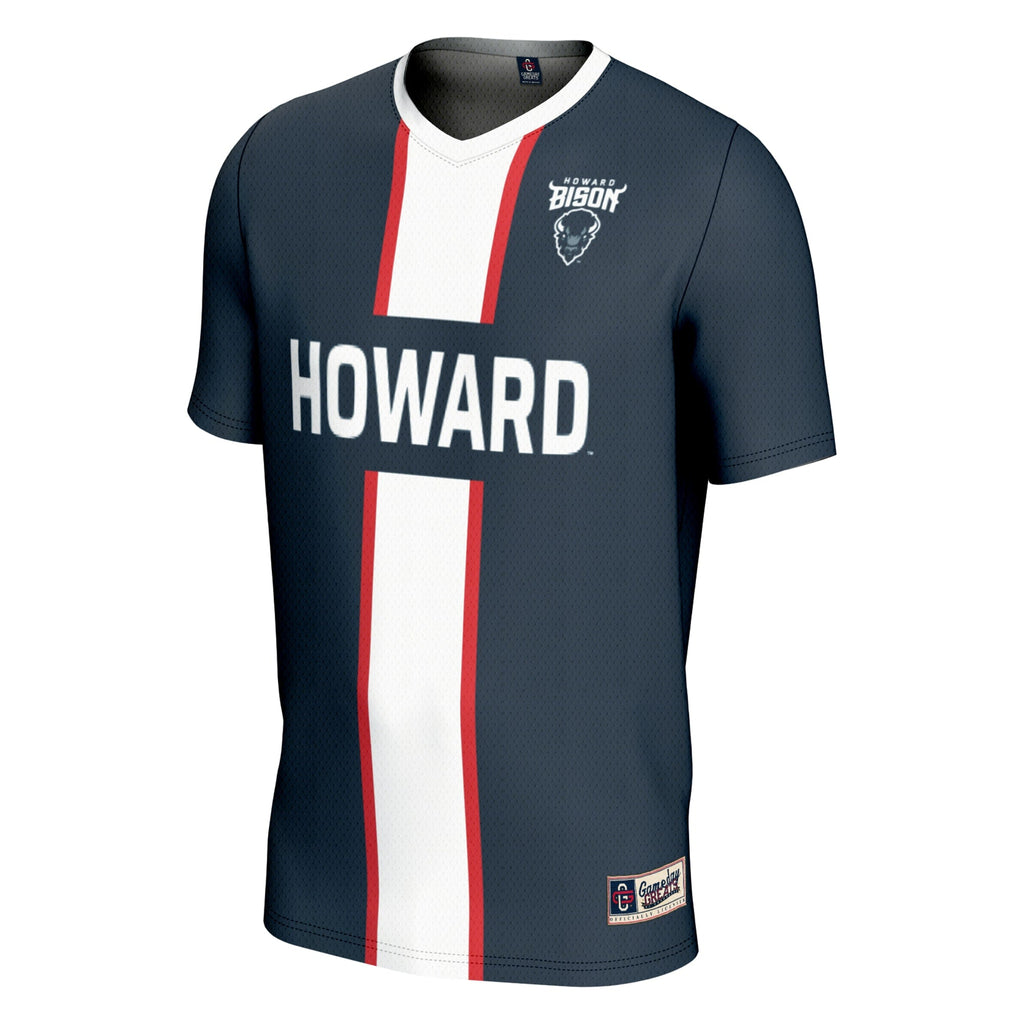 #1 Howard Bison Lightweight Soccer Fashion Jersey - Navy