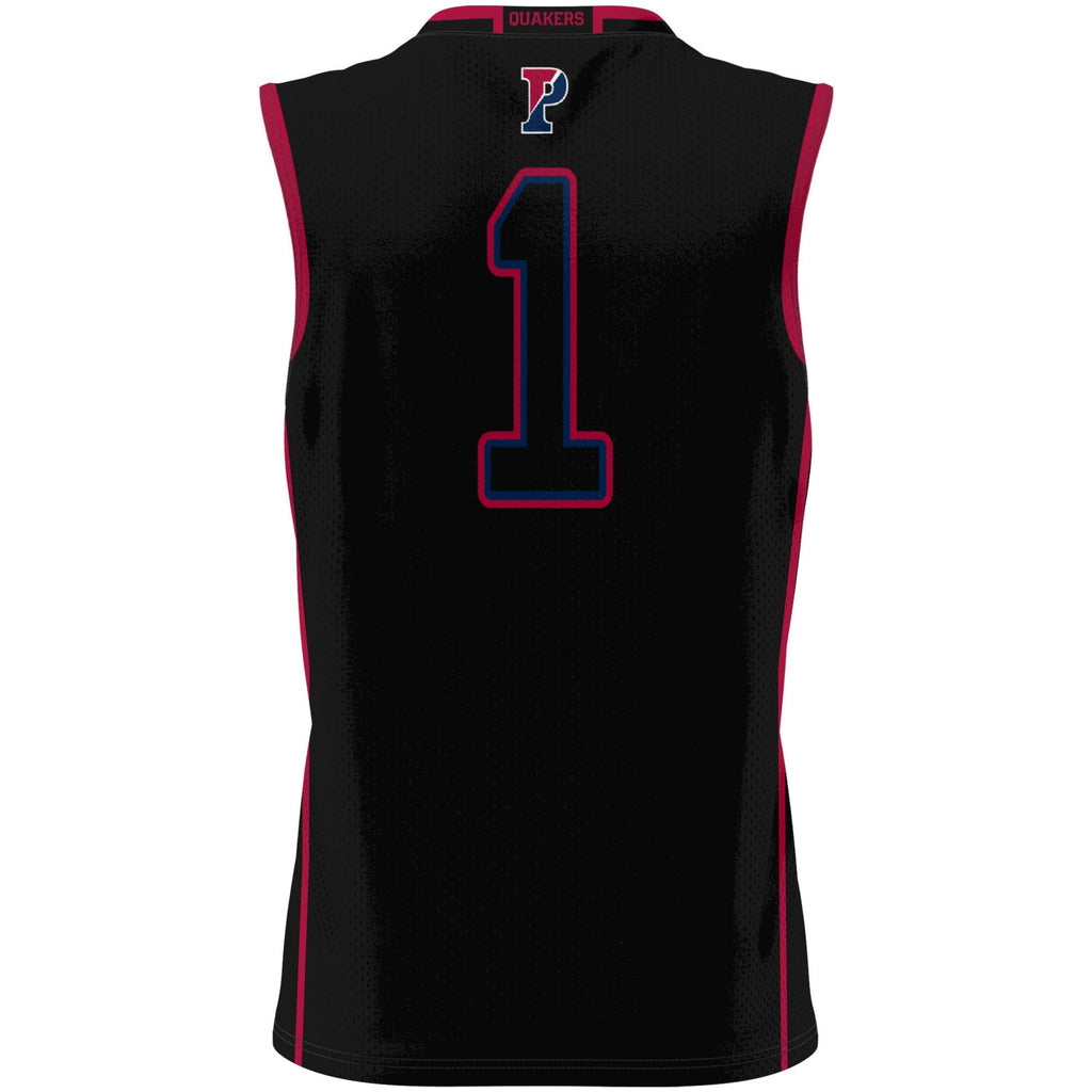 #1 Pennsylvania Quakers Lightweight Basketball Jersey - Black