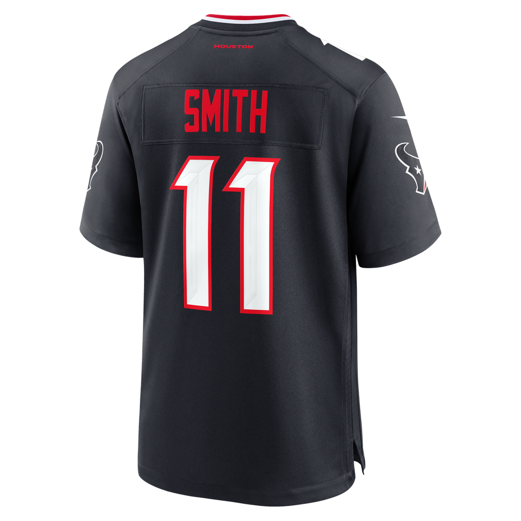 Houston Texans Tremon Smith Navy Team Game Football Jersey