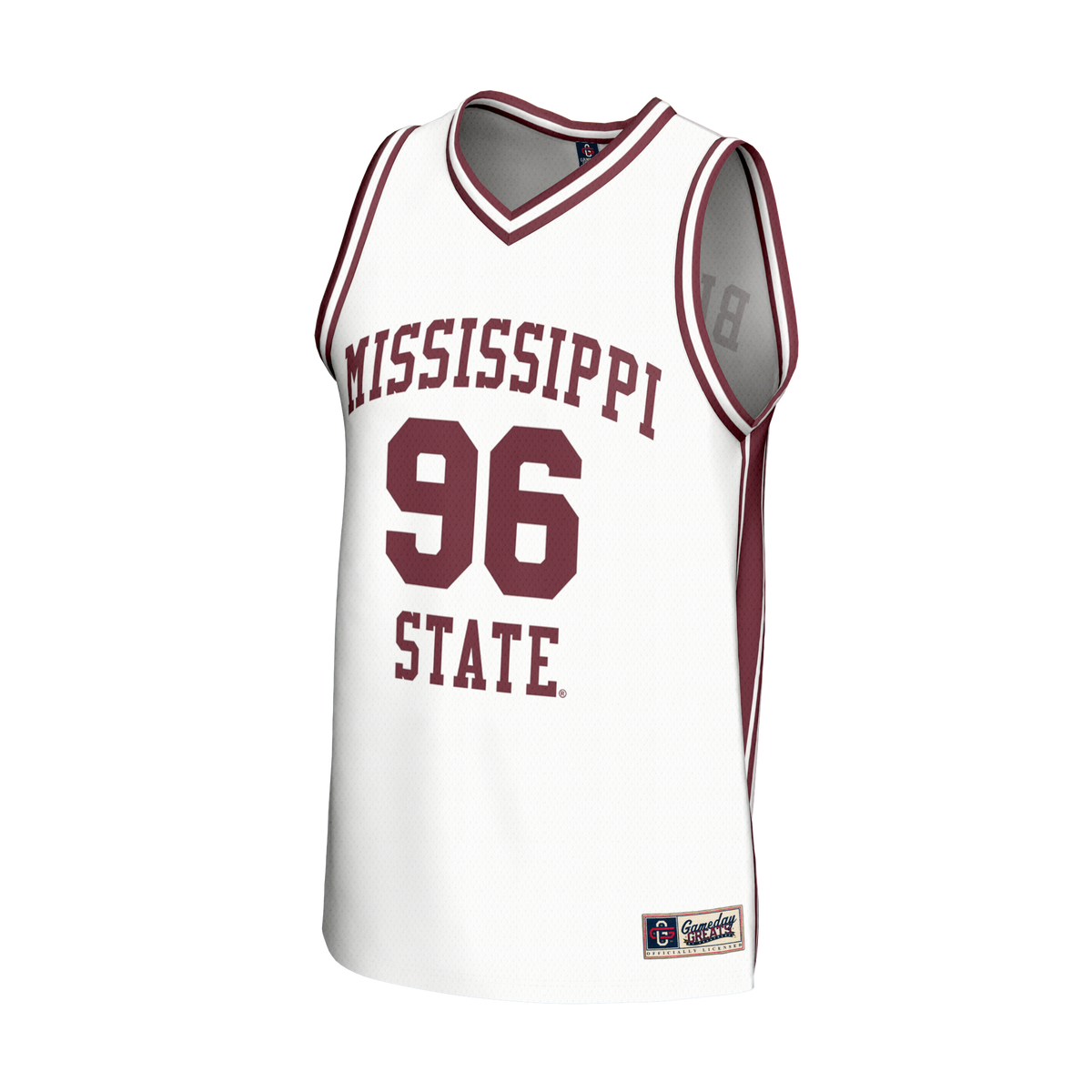 White Mississippi State Bulldogs Lightweight Collegiate Basketball Fashion Jersey