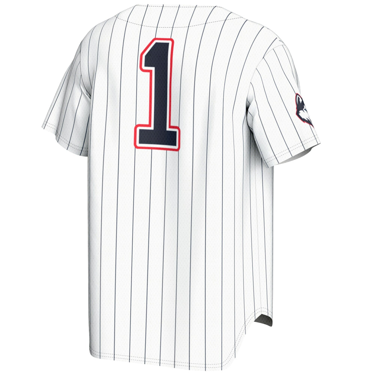 #1 White UConn Huskies Lightweight Baseball Jersey