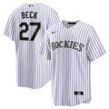 Colorado Rockies Jordan Beck White Home Replica Baseball Jersey