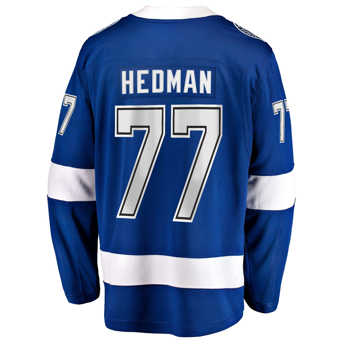 Tampa Bay Lightning Victor Hedman Blue Home Captain Patch Breakaway Hockey Jersey