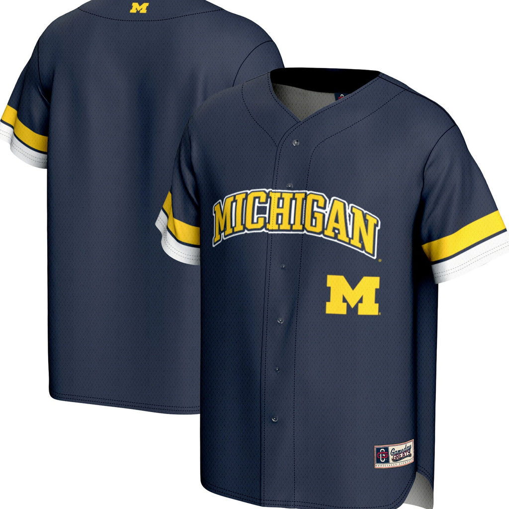Navy Michigan Wolverines Spirit Baseball Jersey