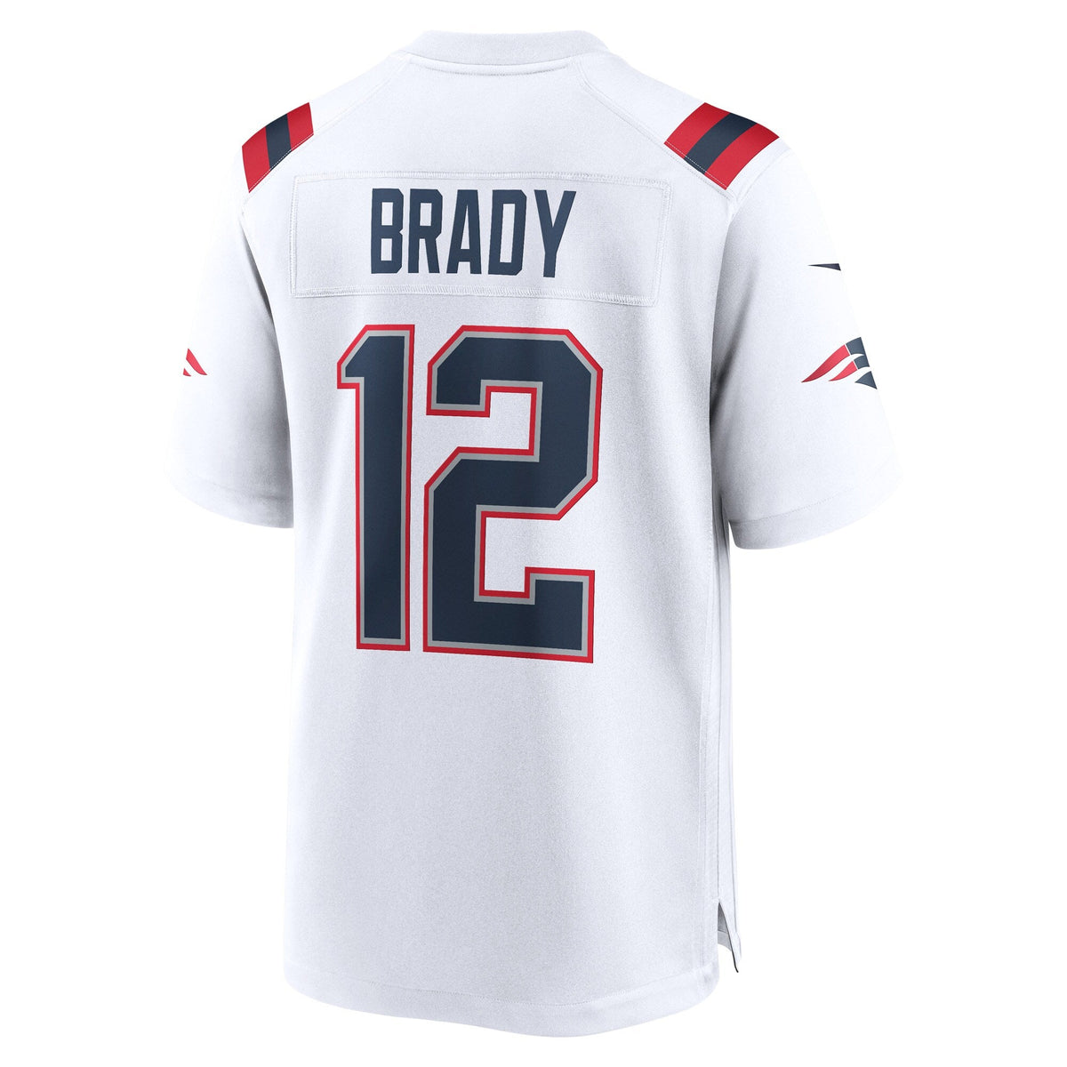 New England Patriots Tom Brady White Retired Game Football Jersey