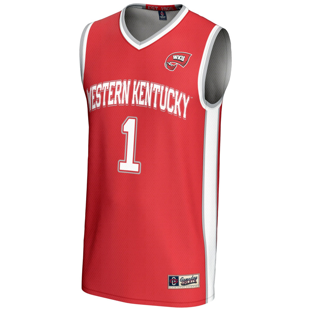 #1 Western Kentucky Hilltoppers Lightweight Basketball Jersey - Red