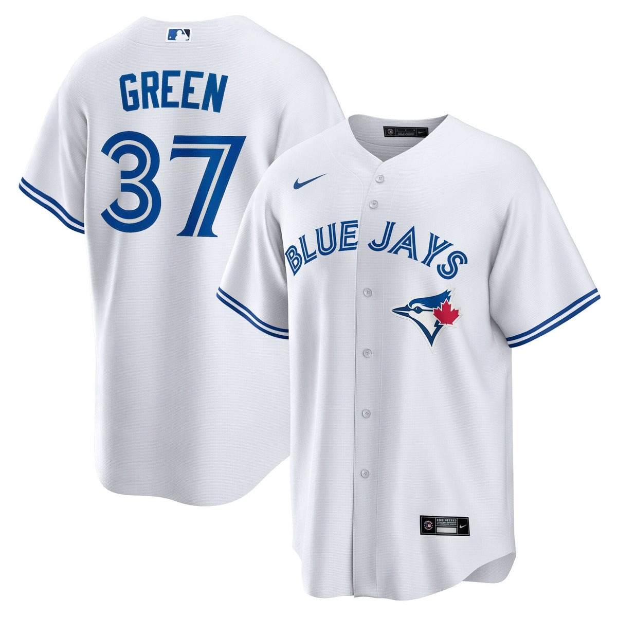 Toronto Blue Jays Chad Green White Home Replica Player Baseball Jersey