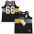 Pittsburgh Penguins Mario Lemieux Black Maxxed Out Fashion Basketball Jersey