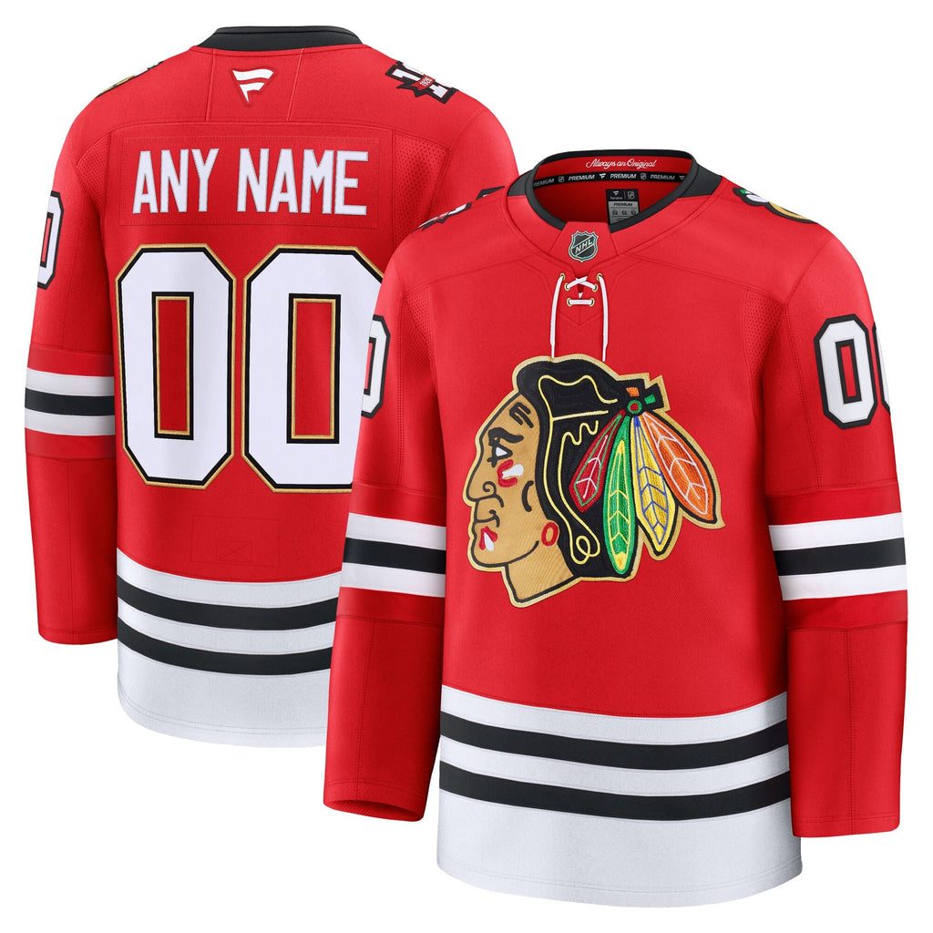 Chicago Blackhawks Red Centennial Premium Custom Jersey