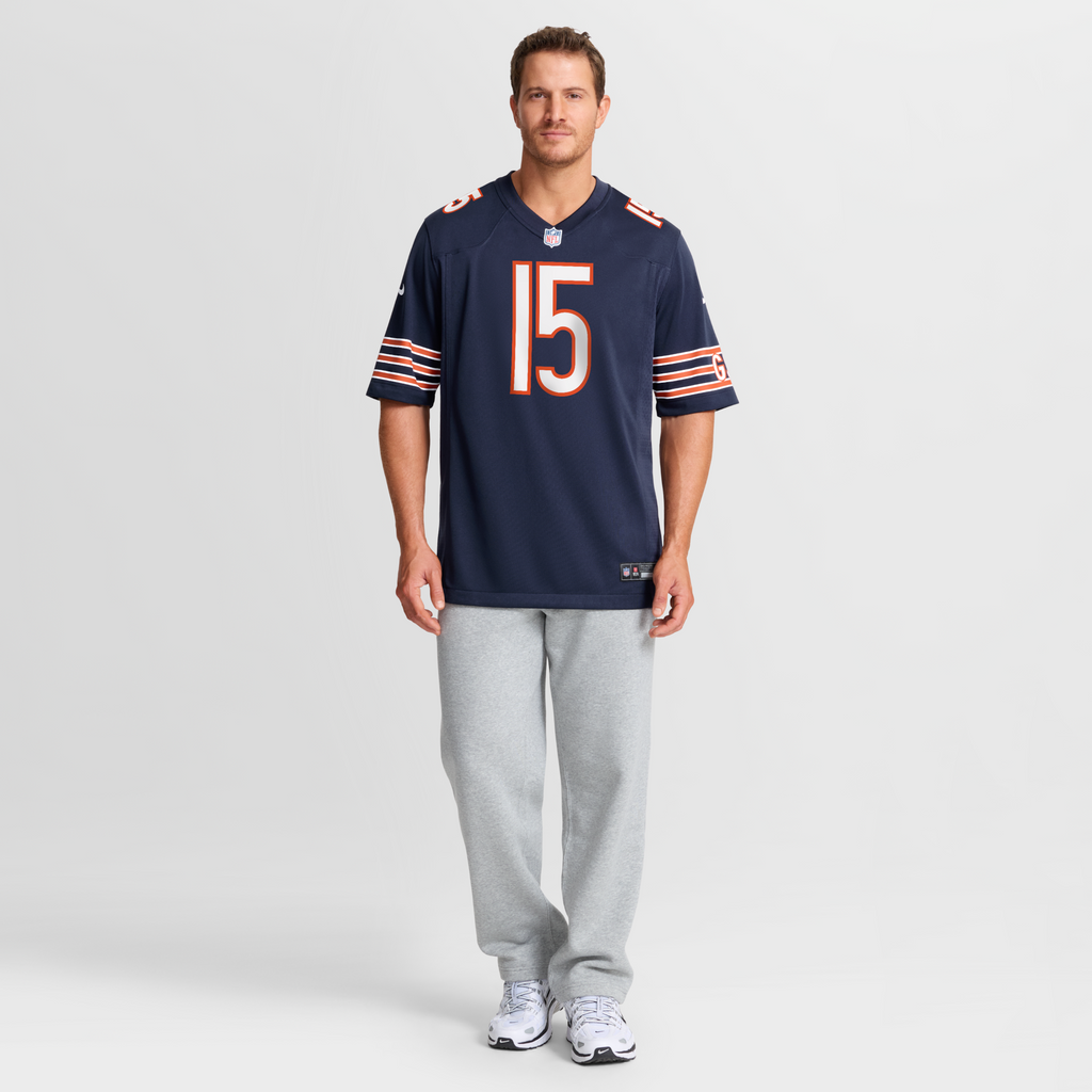 Chicago Bears Rome Odunze Navy Player Game Football Jersey