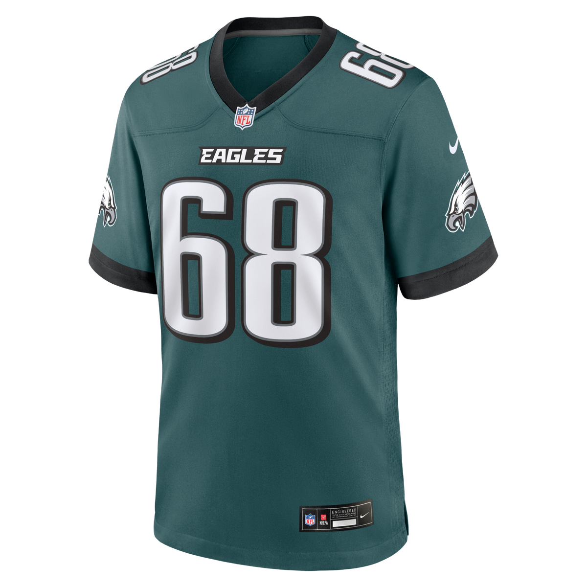 Philadelphia Eagles Jordan Mailata Midnight Green Team Game Football Jersey