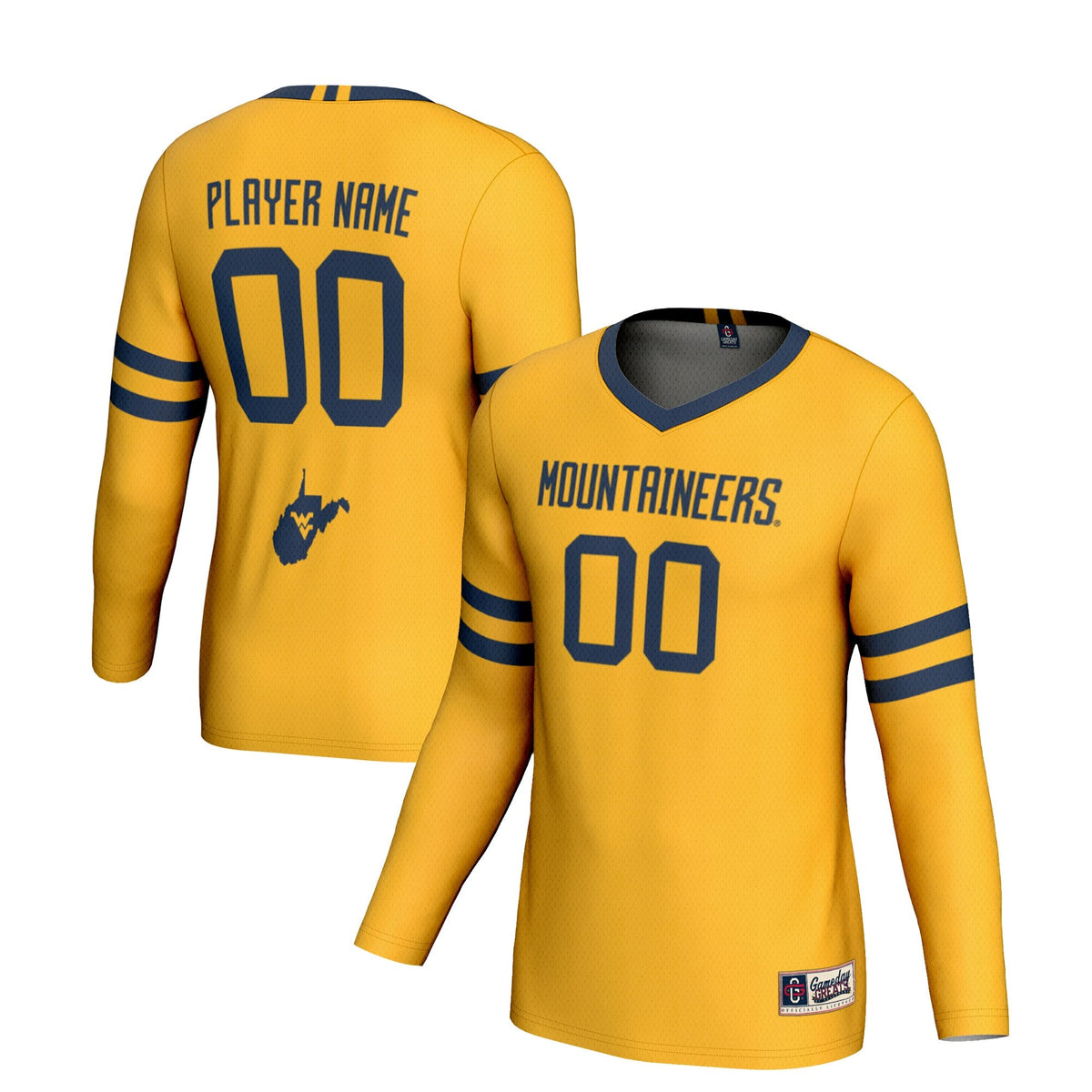 West Virginia Mountaineers NIL Pick-A-Player Lightweight Volleyball Jersey - Gold