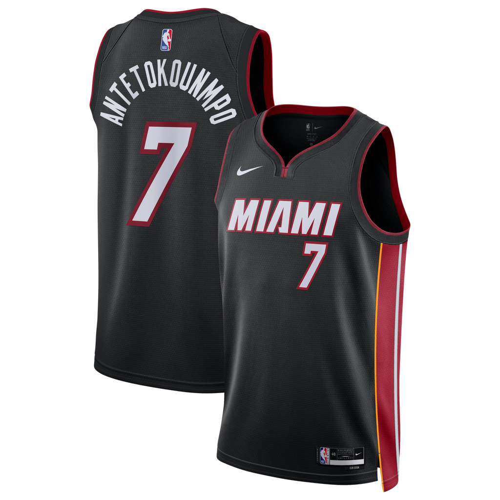 Miami Heat Icon Edition Swingman Jersey - Black - Giannis Antetokounmpo