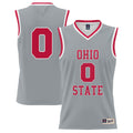 #0 Gray Ohio State Buckeyes Lightweight Basketball Fashion Jersey