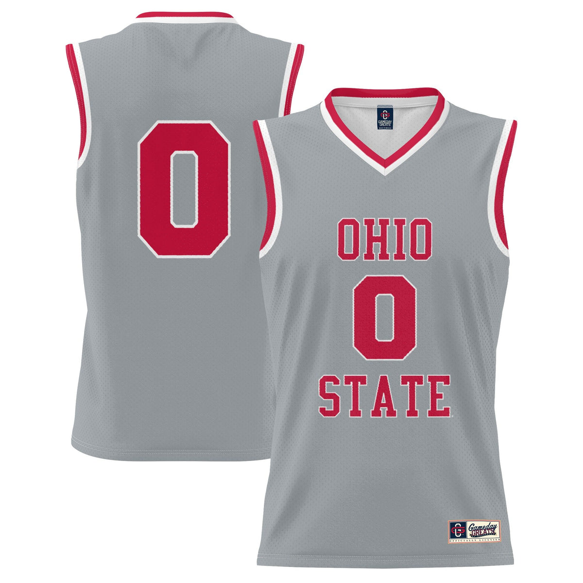 #0 Gray Ohio State Buckeyes Lightweight Basketball Fashion Jersey