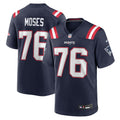 New England Patriots Morgan Moses Navy Team Game Football Jersey