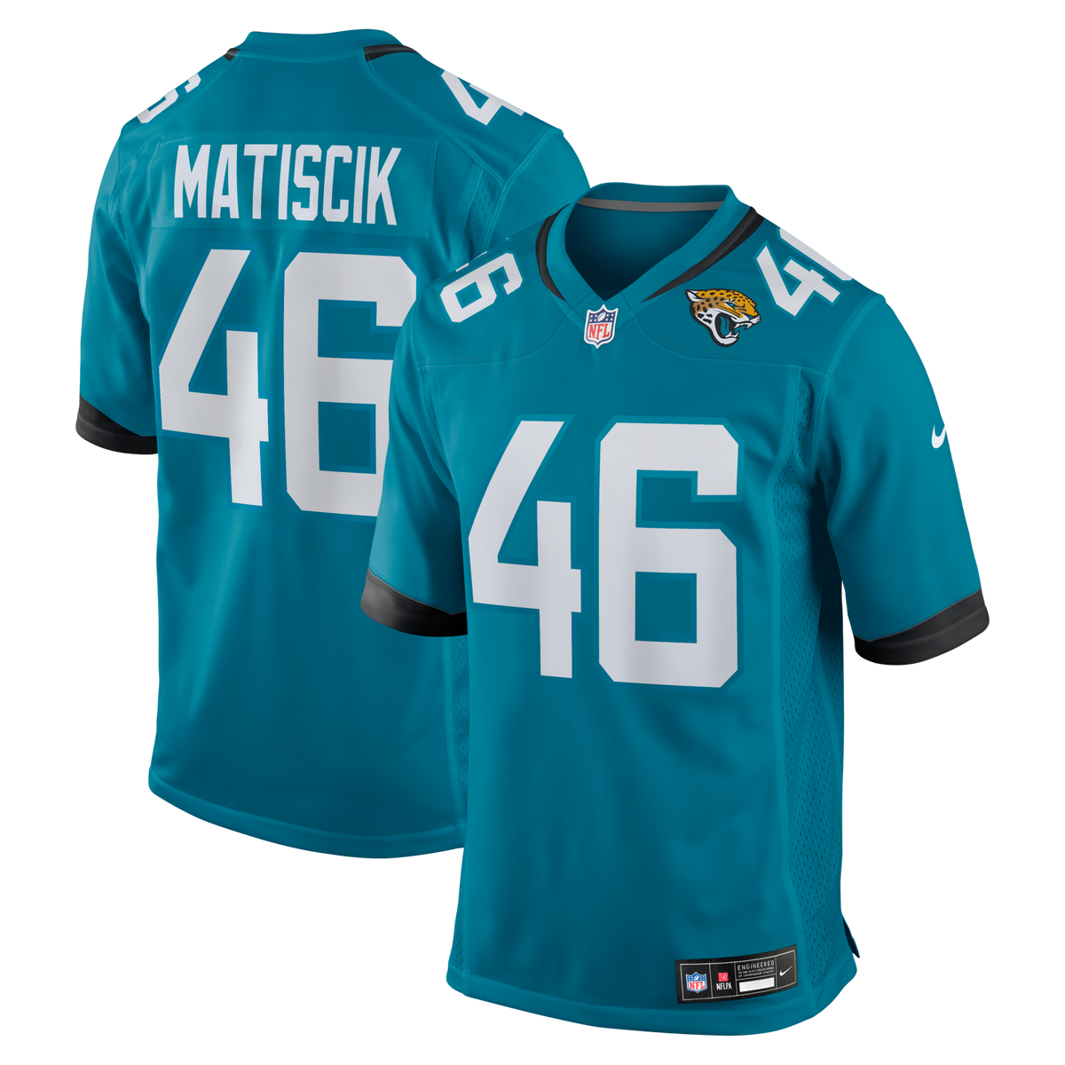 Jacksonville Jaguars Ross Matiscik Teal Game Football Jersey