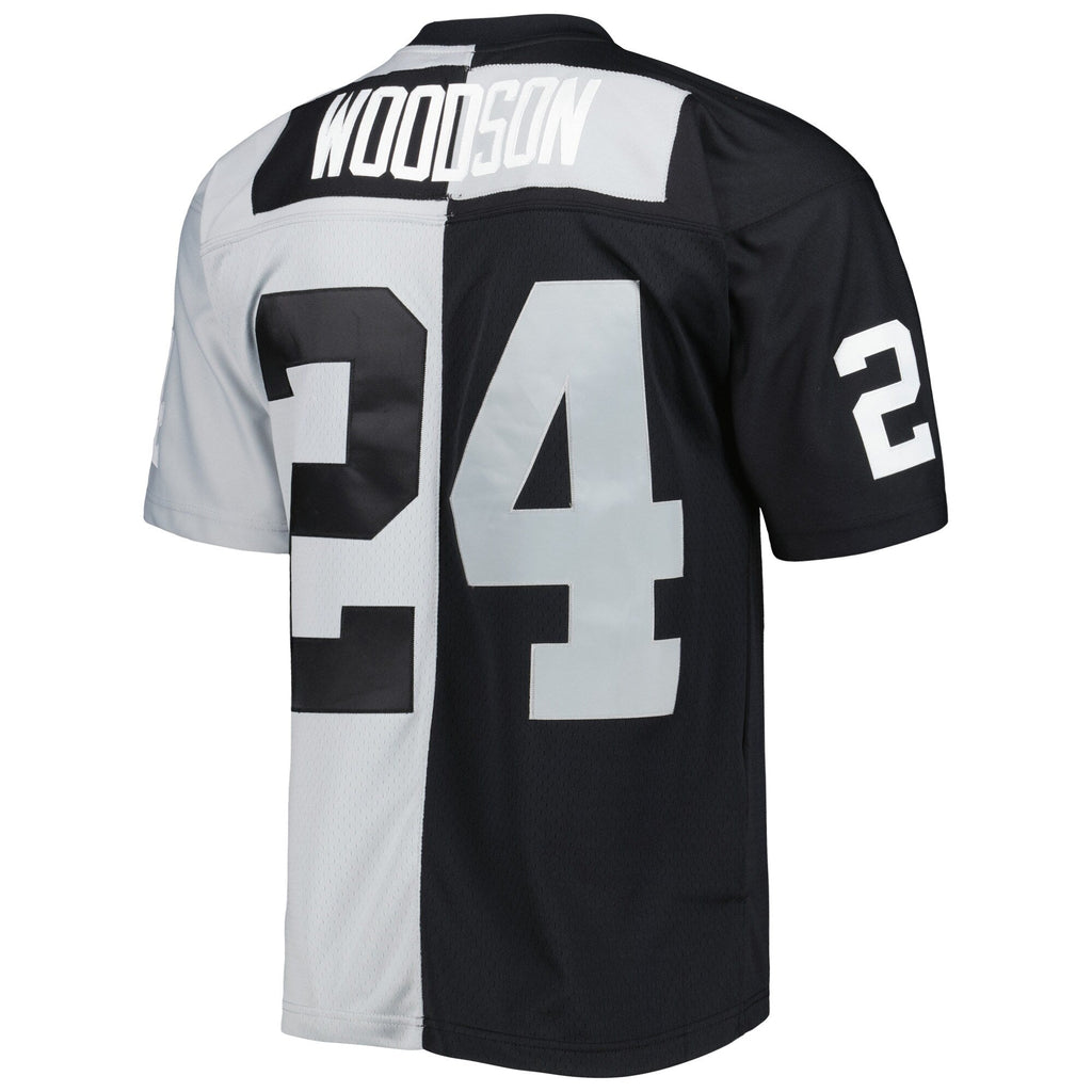 Las Vegas Raiders Charles Woodson Black/Silver 1998 Split Legacy Replica Football Jersey