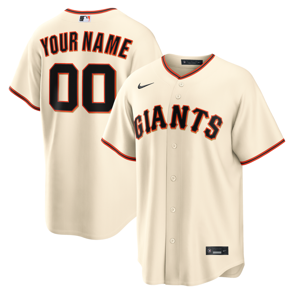 San Francisco Giants Cream Home Replica Custom Baseball Jersey