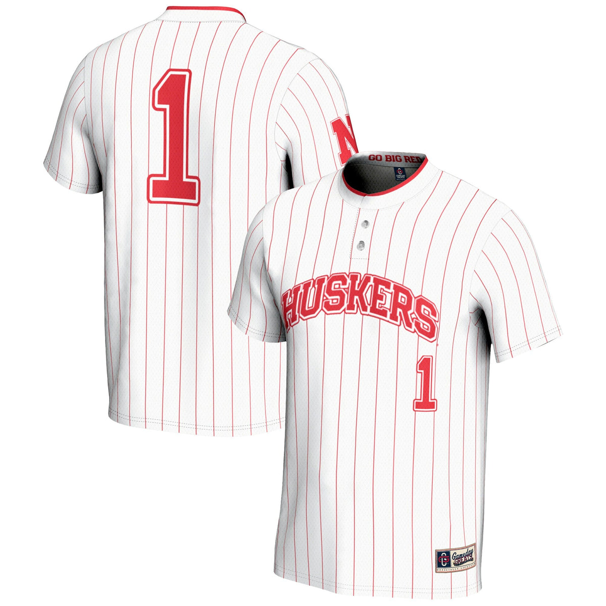 #1 Nebraska Huskers Lightweight Softball Jersey - White