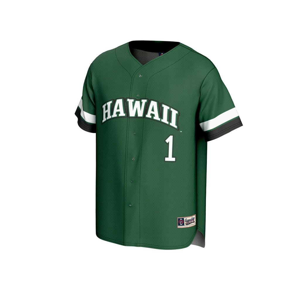 #1 Green Hawaii Rainbow Warriors Lightweight Collegiate Baseball Fashion Jersey