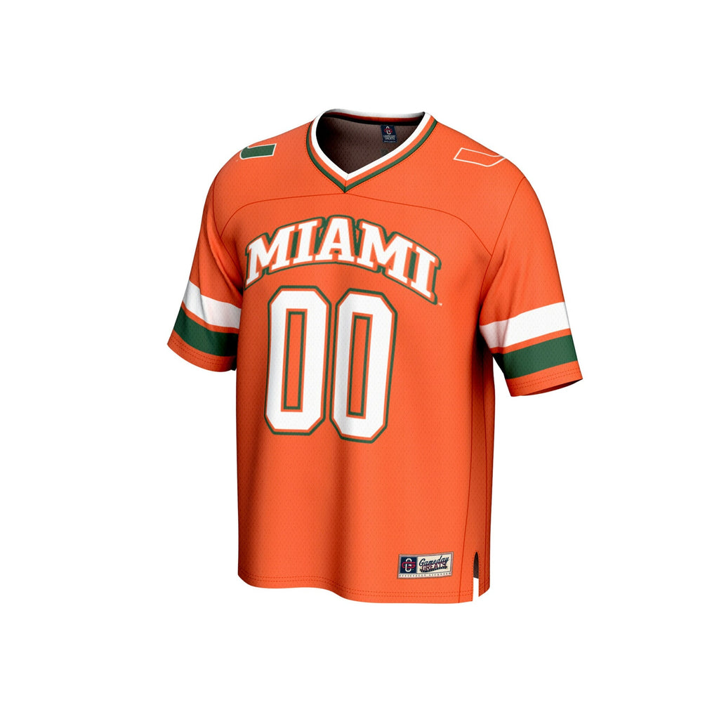 Miami Hurricanes Adult Lightweight Collegiate Football NIL Pick-A-Player Fashion Jersey - Orange