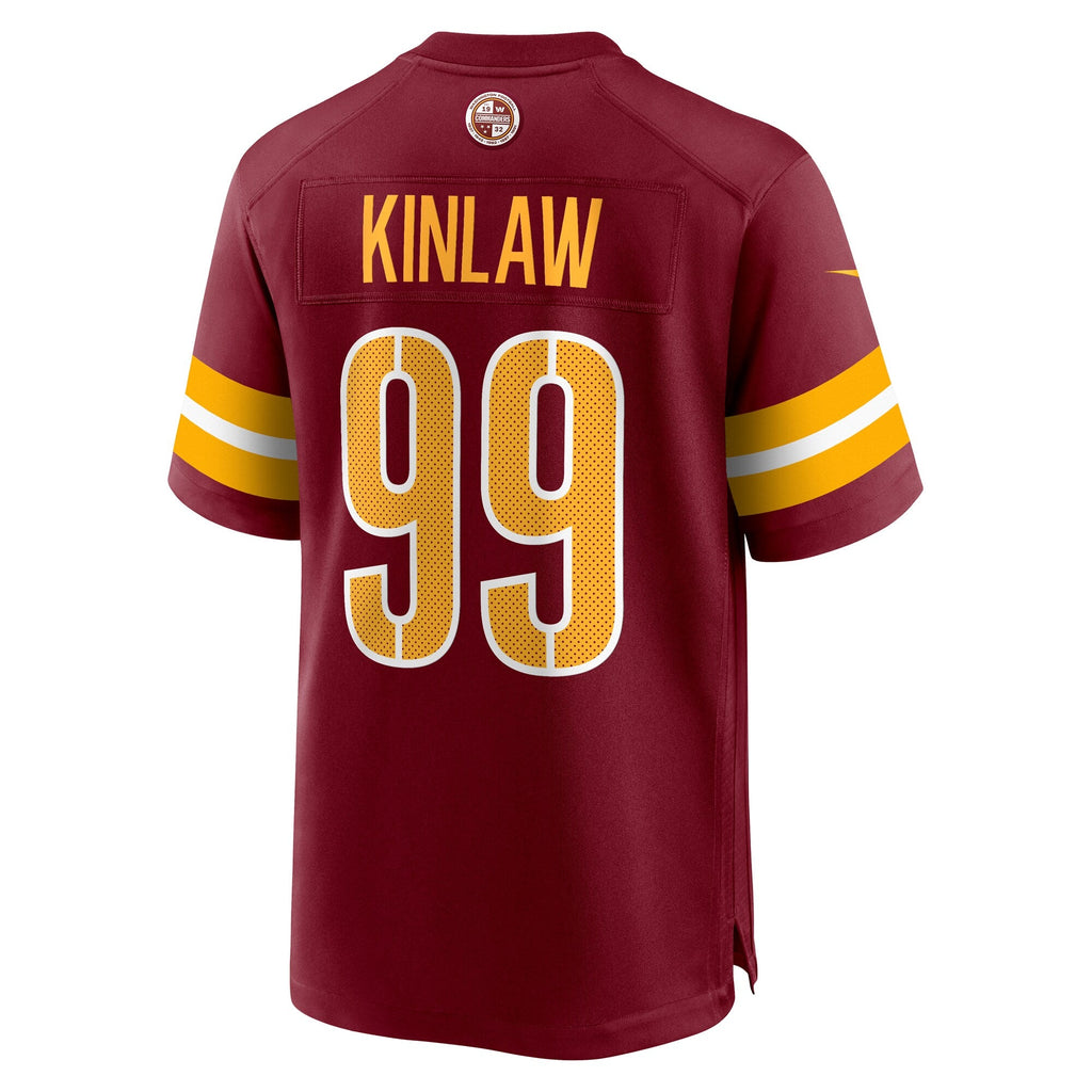 Washington Commanders Javon Kinlaw Burgundy Team Game Football Jersey