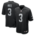 Las Vegas Raiders Zamir White Black Team Game Football Jersey