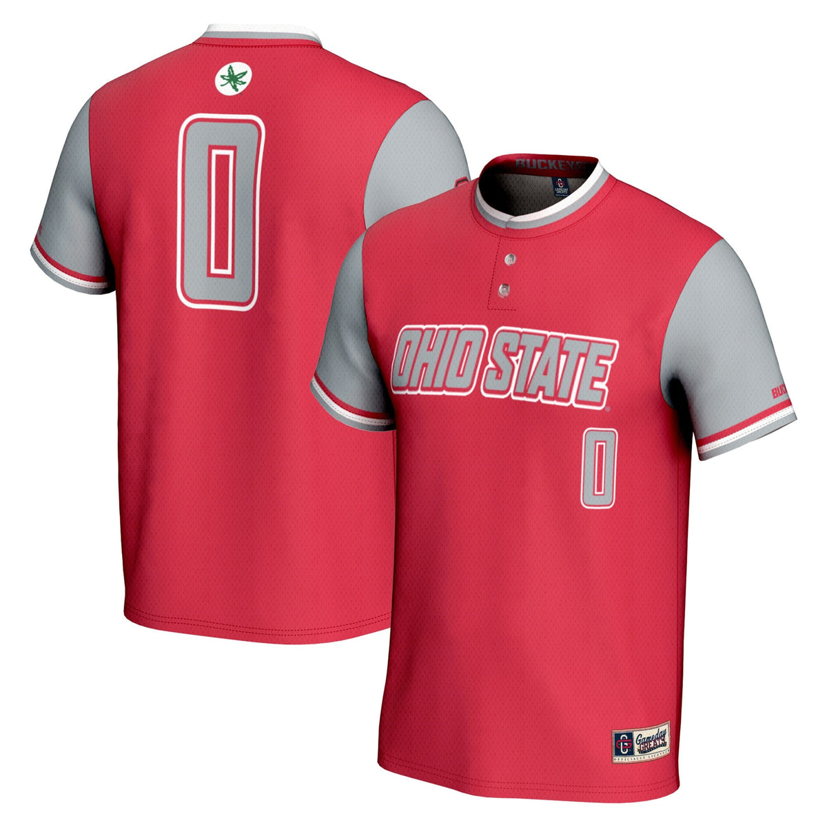 #0 Ohio State Buckeyes Lightweight Softball Jersey - Scarlet