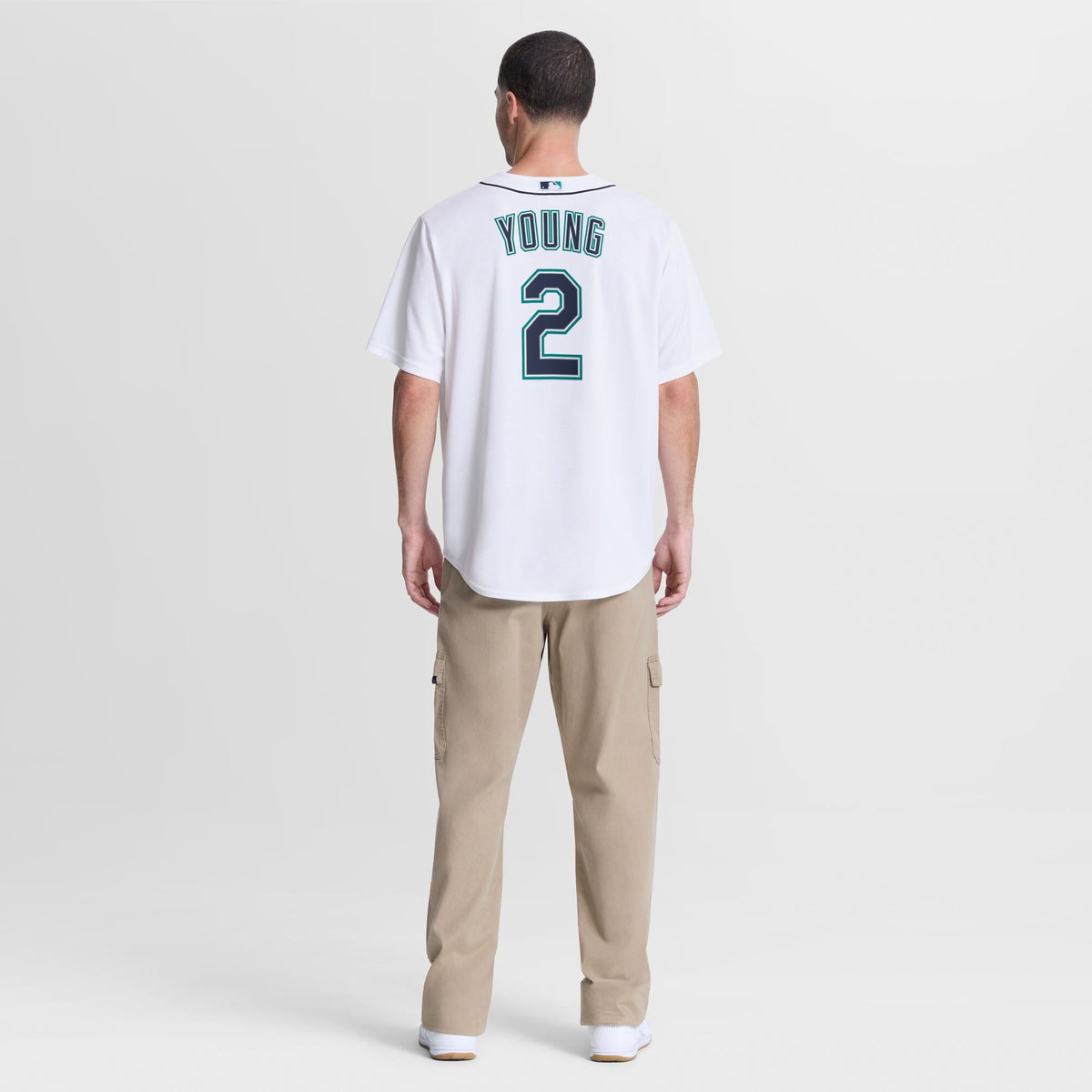 Seattle Mariners Cole Young White Home Replica Baseball Jersey