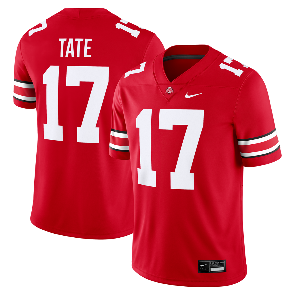 Carnell Tate Scarlet Ohio State Buckeyes Game Jersey