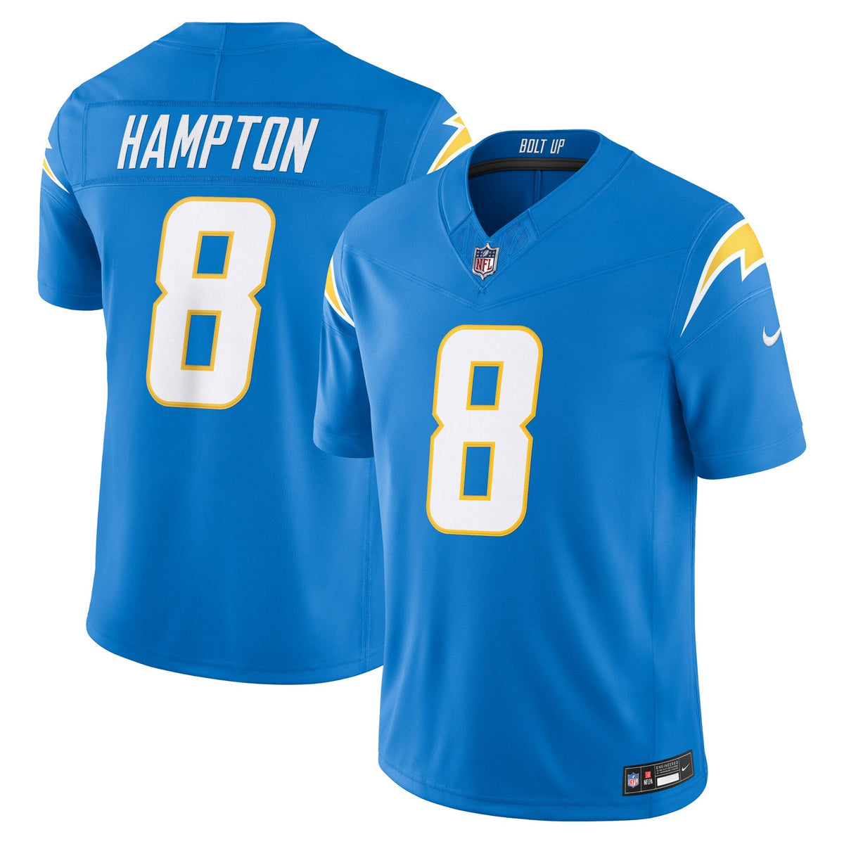 Los Angeles Chargers Omarion Hampton Powder Blue Team Vapor F.U.S.E. Stitched Limited Football Jersey