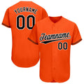 Custom Baseball Jersey - Orange Black-White
