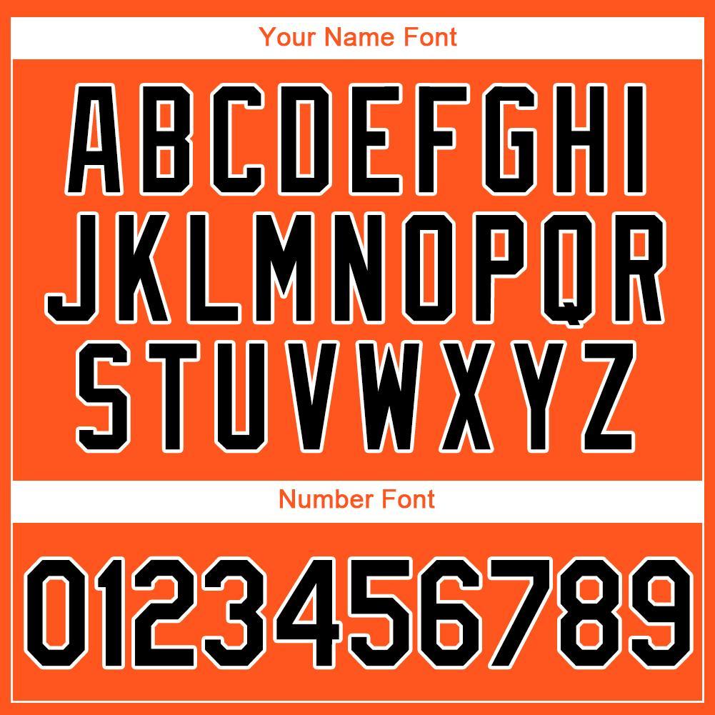 Custom Baseball Jersey - Orange Black-White