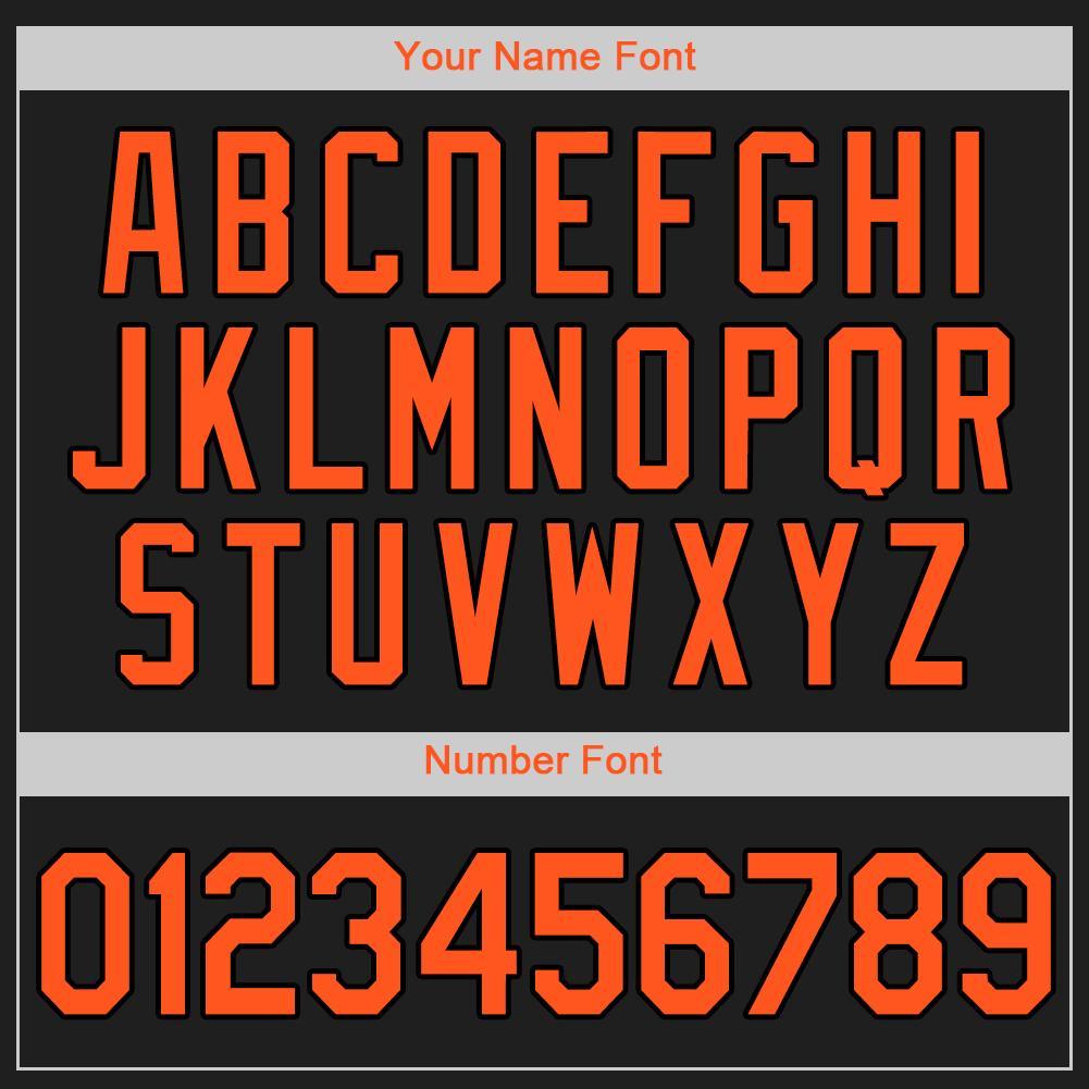Custom Baseball Jersey - Black Orange