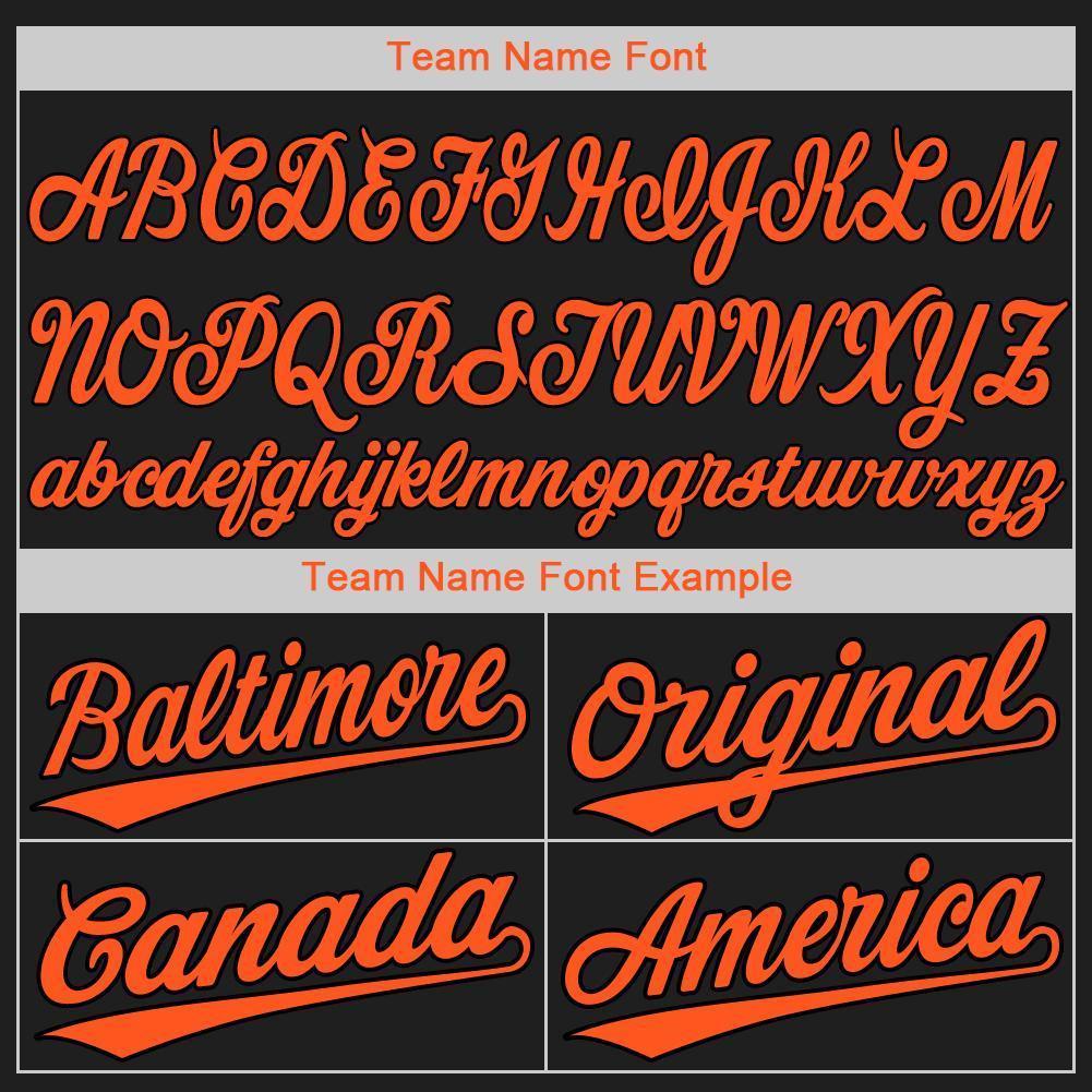 Custom Baseball Jersey - Black Orange