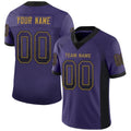 Custom Football Jersey - Purple Black-Old Gold Drift Fashion