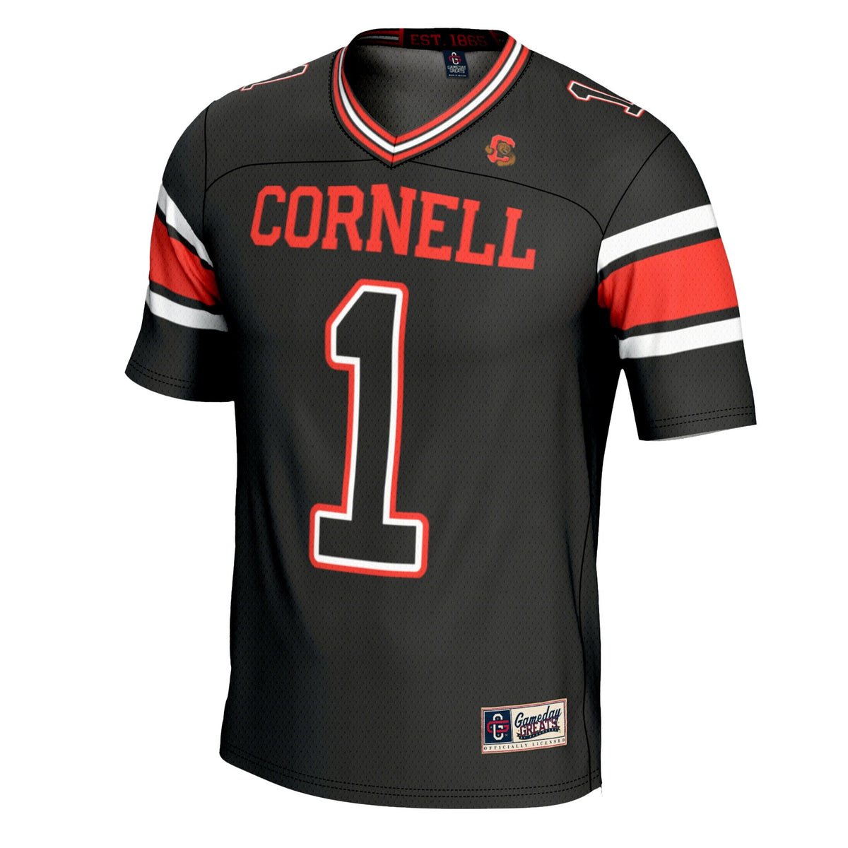 #1 Cornell Big Red Football Jersey - Black