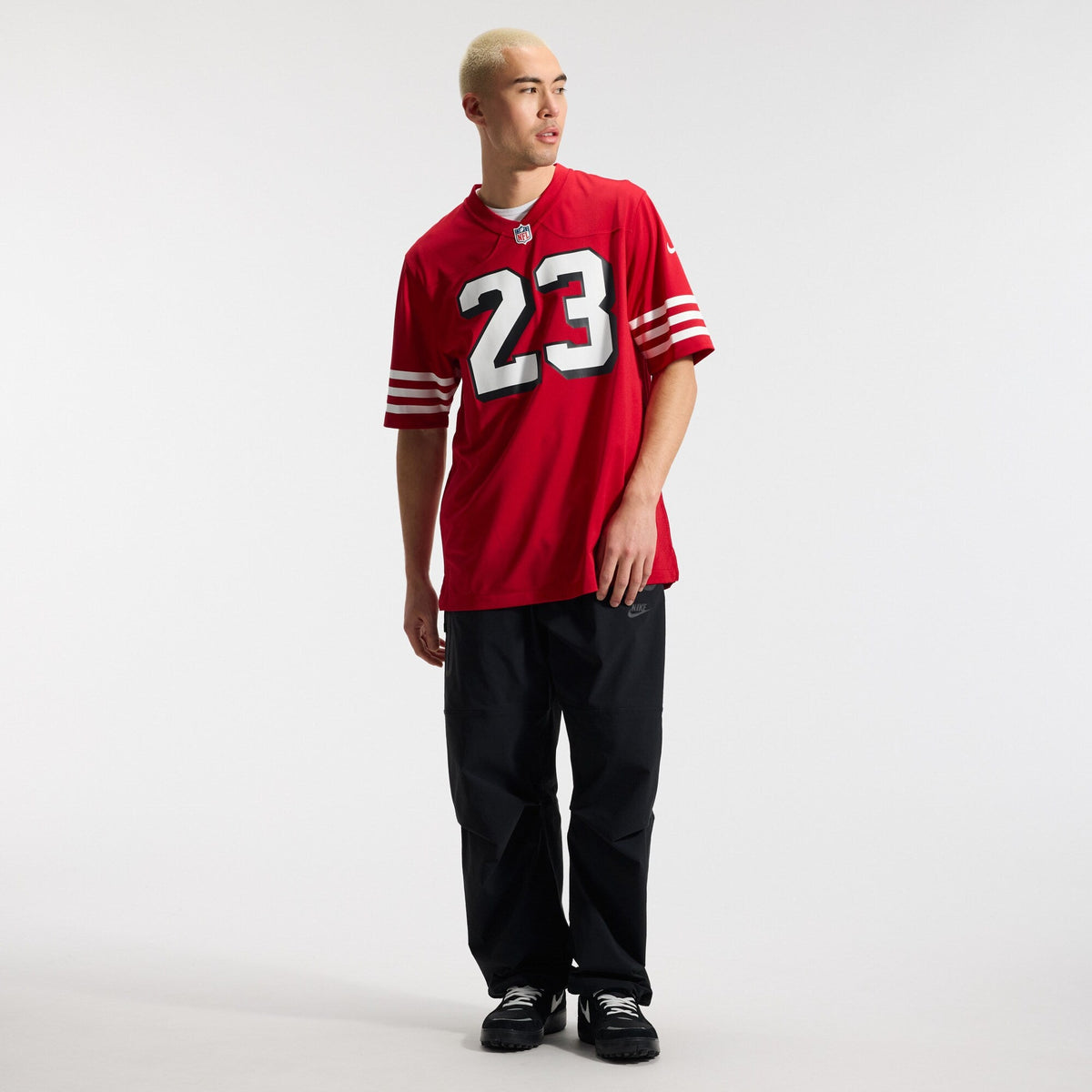 San Francisco 49ers Christian McCaffrey Scarlet Alternate Game Player Football Jersey
