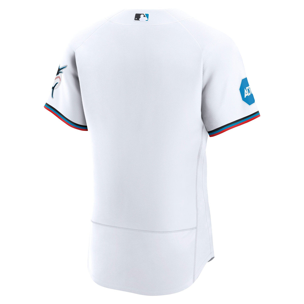 Miami Marlins White Home Sponsor Patch Baseball Jersey