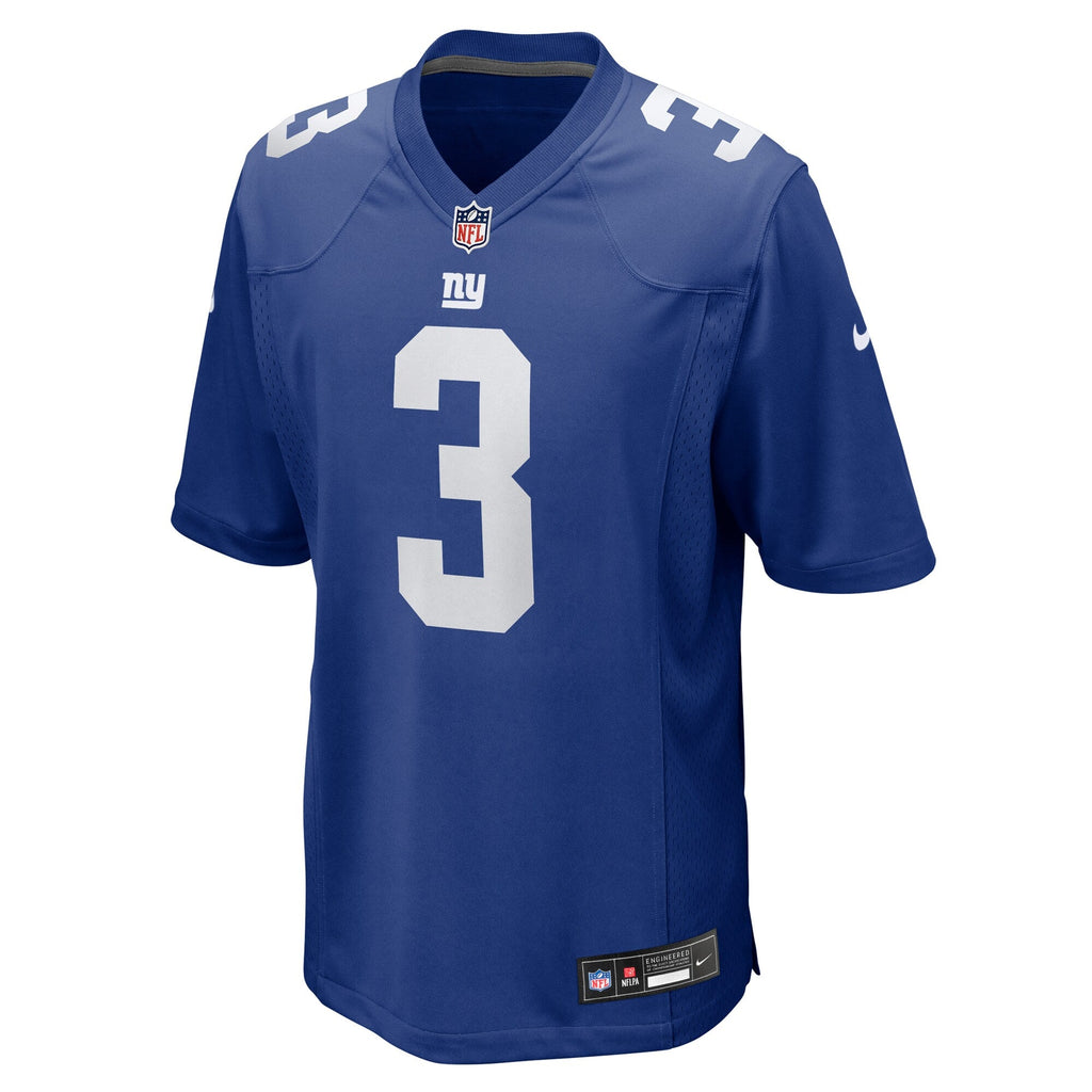 New York Giants Russell Wilson Royal Game Football Jersey